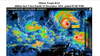 Siklon Tropis Rai Berpotensi Picu Hujan Lebat di Indonesia dalam 24 Jam ke Depan