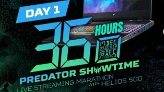 Laptop Gaming Predator Siap Ditantang Streaming Dua Hari Non-stop