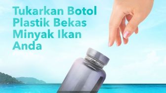 Lestarikan Laut, Yuk Tukar Botol Plastik Bekas Minyak Ikan dengan Voucher Vitamin