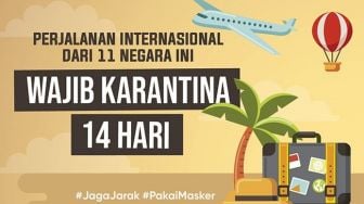 INFOGRAFIS: Perjalanan Internasional dari 11 Negara Ini Wajib Karantina 14 Hari