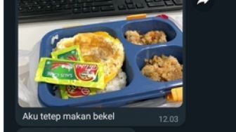 Pria Pilih Makan Bekal Buatan Istri di Acara Makan-Makan, Warganet: Semoga Suamiku Begini