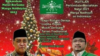 Viral! Poster Hoax NU Cabang Nasrani Gelar Acara Natal, Gus Nadir: Editan Jelek Banget