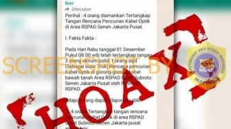 CEK FAKTA: Tiga Oknum Polisi Sekongkol Mau Curi Kabel Optik di Area RSPAD, Benarkah?