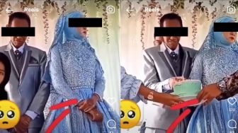 Viral Video Pernikahan Pengantin Cemberut, Warganet: Terpaksa?