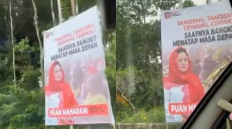 Balihonya Dicopot Satpol PP, Netizen Ini Sebut Reputasi Puan Maharani di Pilpres Terancam
