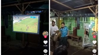 Asyik Nobar Piala AFF, Aksi Bapak Ini Bikin Warganet Gemas: Besok Jangan Diajak Lagi