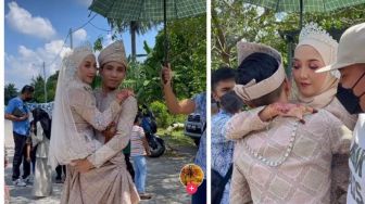 Viral, Pria Ini Tetap Nikahi Perempuan yang Tak Bisa Jalan, Sampai Digendong di Pernikahan