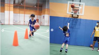 Masih 4 Tahun, Intip 7 Potret Raphael Moeis Latihan Basket