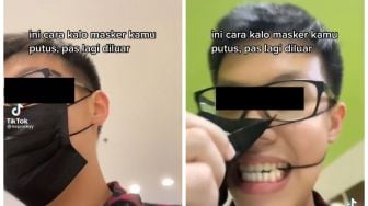 Kreatif! Pria Bagikan Trik Jitu Atasi Tali Masker yang Putus, Endingnya Plot Twist