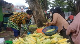 Sambut Malam Tahun Baru, Warga Pontianak Ramai-ramai Borong Jagung