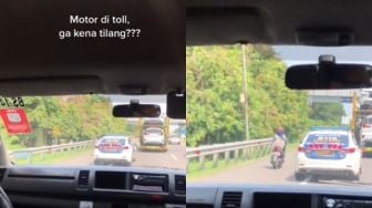 Viral Wanita Naik Motor Salah Masuk Tol, Warganet: Cewek Selalu Benar