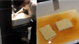 Viral! Lelaki Masak Mie Instan di Wastafel Hotel Tuai Kecaman