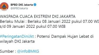 Jakarta Diprediksi Akan Dilanda Cuaca Ekstrem Mulai Hari Ini Sampai Minggu