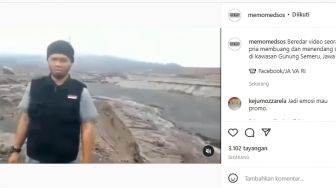 Viral Video Pria Berjenggot Buang dan Tendang Sesajen di Gunung Semeru