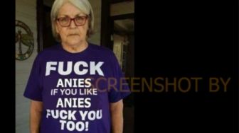 CEK FAKTA: Viral Wanita Pakai Baju Bertuliskan Umpatan ke Anies Baswedan, Benarkah?