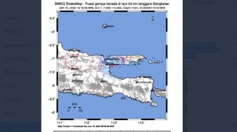 Gempa Bumi Berkekuatan 4.1 Guncang Madura Berpusat di Laut, Sebelah Tenggara Bangkalan