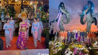 Viral Royal Wedding Puri Ubud,  Digelar Mewah, Diiringi Banyak Penari