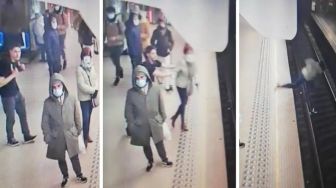 Nyaris Tewas! Wanita Ini Didorong ke Rel Metro oleh Pria Asing, Simak Videonya
