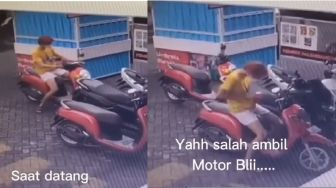 Viral Motor yang Tertukar, Pengunjung Minimarket Tak Sadar Gondol Honda Scoopy yang Bukan Miliknya