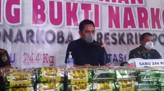 Bareskrim Polri Musnahkan Ratusan Kilogram Narkoba Berbagai Jenis