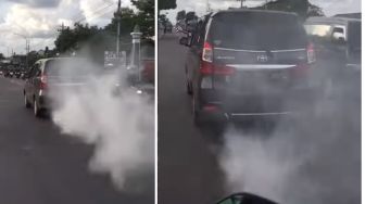 Viral Toyota Avanza Keluarkan Asap Tebal di Knalpot Jadi Sorotan, Publik: Avanza Diesel Matik