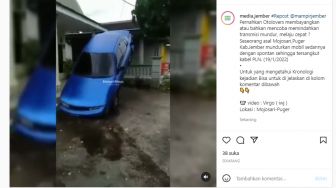 Luar Biasa, Viral Pindah Transmisi Mundur Mobil Jumping Tersangkut Kabel PLN
