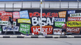 Mural Indonesia Bisa Hiasi Kawasan Palmerah