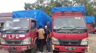 Polda Sumut Amankan Truk Muatan Pakaian Bekas Berstiker Pertamina