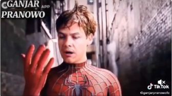 Wow! Ganjar Pranowo Jadi Spider-Man, Videonya Viral di Tiktok, Warganet: Seriusan Pak?