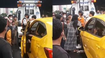 Viral Petugas Dishub Cekcok dengan Pasutri Pengendara Mobil, Warga Ramai Teriaki Petugas