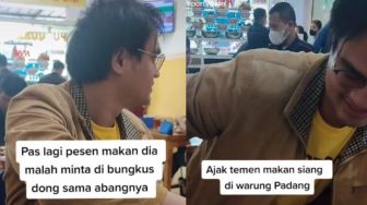 Makan Nasi Padang di Tempat Tapi Minta Bungkus, Pria Ini Ternyata Punya Maksud Tersembunyi