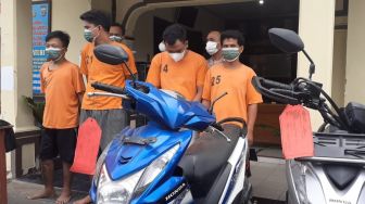 Keseringan Beraksi di Bandar Lampung, Polisi Gulung Empat Maling Motor 