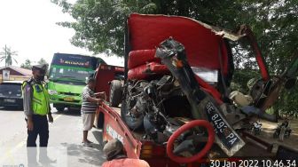 Dua Mobil dan Satu Motor Terlibat Kecelakaan Beruntun di Jalinsum Terbanggi Besar, Tak Ada Korban Jiwa