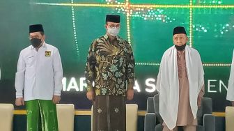Tiba di Kantor DPW PPP DKI Jakarta, Gubernur Anies Baswedan Disambut Takbir dan Teriakan &#039;Hidup Anies Presiden&#039;