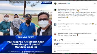 Wapres Ma'ruf Amin di Balikpapan, Jogging di Pantai Manggar Pagi Tadi, Warganet Ramai Tawarkan Mandai