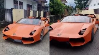 Pria Naik Mobil 'Lamborghini' Rakitan, Publik: Raffi Ahmad Ketar-ketir Lihat Ini