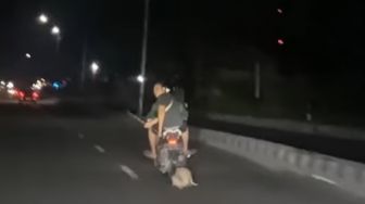 Viral Dua Pria di Palu Tega Seret Anjing Hidup-hidup Naik Motor, Tuai Kecaman Publik