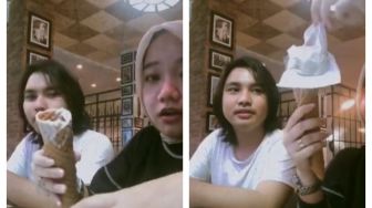 Viral Es Krim Gelato Pacar Jatuh ke Meja, Aksi Pria Ini Jadi Sorotan