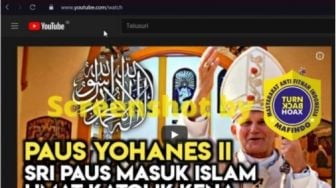 CEK FAKTA: Beredar Kabar Paus Yohanes II Umumkan Masuk Islam, Benarkah?