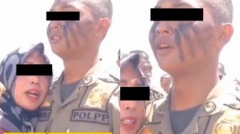 Nyesek! Lagi Ikut Pendidikan Satpol PP, Pria Ini Menangis Sesenggukan Diduga Ditinggal Kekasih Tunangan