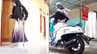 Meski Punya Kekurangan, Keterampilan Perempuan Ini Bikin Insecure, Bisa Kendarai Motor Sendiri!