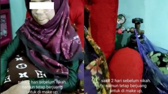 Wanita Ini Sakit Jelang Pernikahan, Sampai Rela Make Up Masih Pakai Selang Oksigen