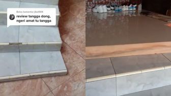 Viral Bentuk Tangga Rumah Meresahkan Tanpa Pegangan, Warganet Ngeri: Mending Gak Keluar Kamar