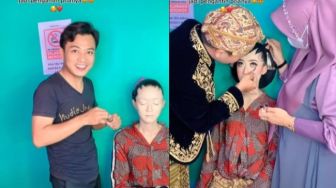 Pengantin Pria Jadi Makeup Artist di Pernikahan Sendiri, Videonya Viral