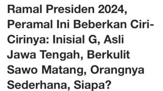 Trending Topic di Twitter! Ramalan Presiden RI 2024 Berinisial G, Berkulit Sawo Matang, Warganet: Gong Yoo