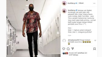 Viral Pebasket NBA Justin Holiday Pakai Batik Khas Blitar, Khofifah: Semoga Makin Terkenal dan Mendunia