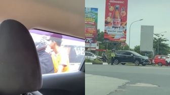 Viral Pria Bonceng Motor Tak Pakai Helm Sembunyi dari Polisi di Samping Mobil, Videonya Berakhir Plot Twist