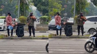 Viral Pengamen Bawakan Lagu Naruto Pakai Violin di Perempatan, Getarkan Hati Warganet