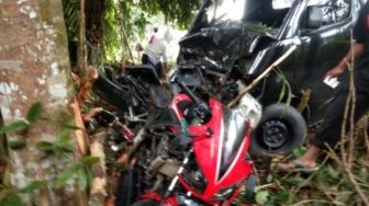 Pick up Vs Motor di Tanjung Kapuas, 4 Orang Alami Luka