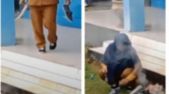 Viral, Video Oknum Guru Bakar Sepatu Murid, Netizen Geram: Pecat!